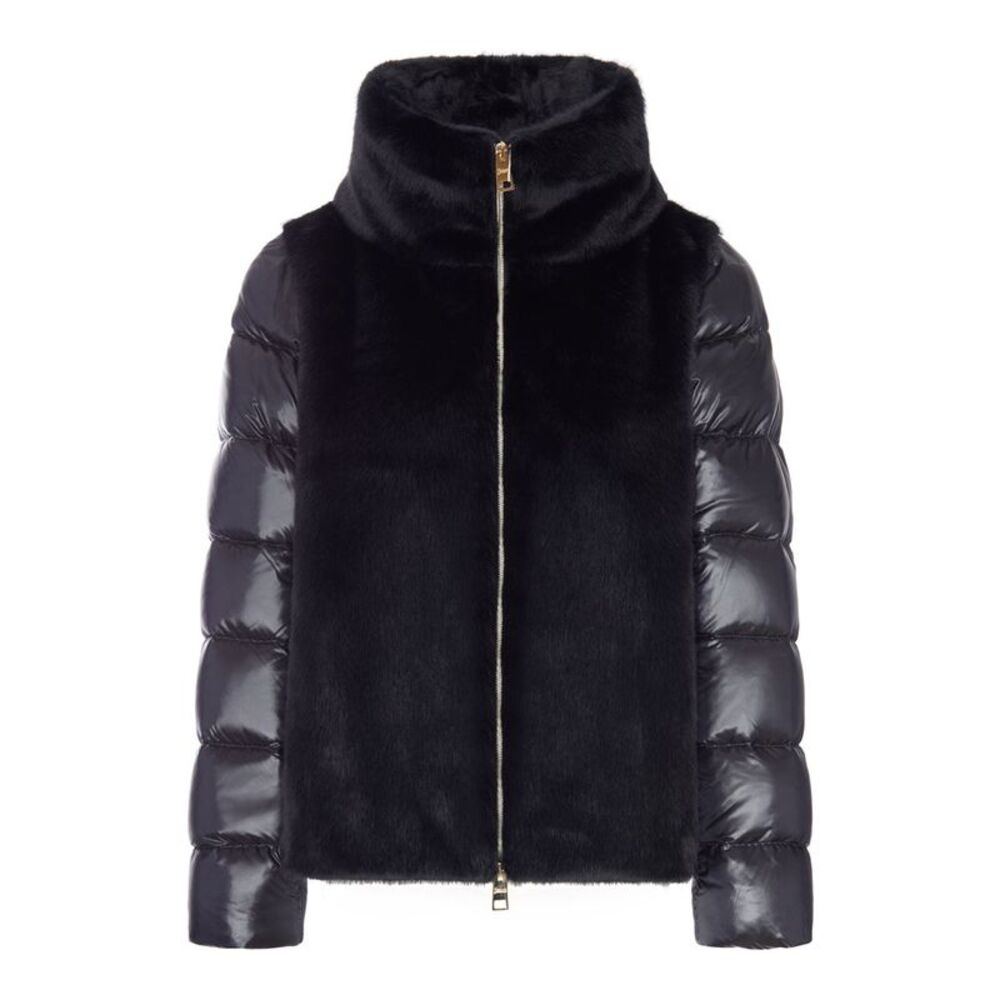 Herno Women Puffer Jacket With Faux Fur Panel